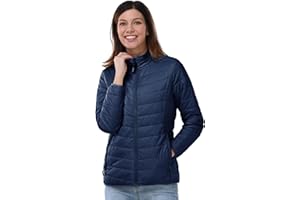 Outdoor Ventures Damen Steppjacke Leichte Warme Packbare Übergangsjacke Puffer Jacke für Frauen Gefüttert Weiche Steppmantel Quilted Coat für Freizeit Wandern Reisen Outdoor