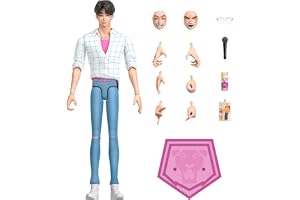 Mattel KPop Demon Hunters Saja Boys Jinu actionfigur 17 cm | Med "Soda Pop"-look, filminspirerade tillbehör, utbytbara ansikt