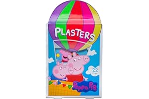 Peppa Pig Plasters for kids | x22 Strips | 4 Sizes | Latex Free | Hypoallergenic | Wash proof | Breathable | CE Certified | Made by Jellyworks