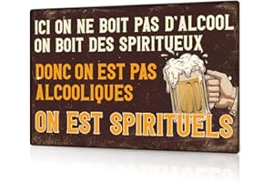 Putuo Decor Plaque Murale Humour Bière - Panneau Métallique Vintage 30x20 cm - Décoration Cave ou Bar