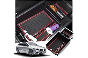 Ruiya Compatible with Mercedes GLA X156 2015-2019 Centre Console Storage Box, GLA Armrest Organiser Tray Centre Armrest Car X156 Accessories Storage Box Centre Armrest Glove Box