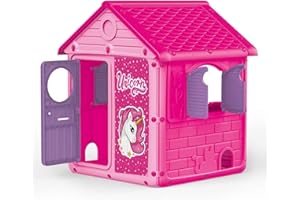 "Dolu 2520 Kids Unicorn Wendy Playhouse Garden, Easy to Assemble and Install, for Indoor and Outdoor Use, Made Out of Durable Plastic (Pink and Purple)"