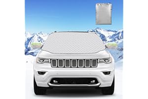 SKYAYA Car Windscreen Cover Frost Winter Magnetic Large, Car Screen Cover Windscreen Frost Protector Waterproof, Windshield Cover Windscreen Covers Frost SUV for Snow Ice Frost Fog Sun UV Guard,157 x 129cm