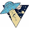 Loser Get in UFO Alien X File Patch Embroidered Applique Badge Iron On Sew On Emblem