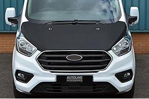 AUTOLINE ACCESSORIES Black Front Bonnet Bra/Protector To Fit Transit Custom (2018-2022)
