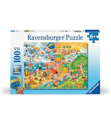Ravensburger Puzzle Enfant 100 Pièces XXL - Noël En Forêt, 49x36 Cm, Dès 6 Ans, FSC