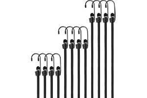 Goxiry Surrningsband med krok 12-pack Surrningsband Hållbar Elastisk Expander Multi-purpose Bagage Spännare Gummi Rep Spännar