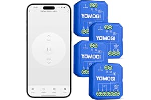 YOMOGI 4 Pack Module Volet Roulant Connecté, Interrupteur Module Voelt Roulant Connecté Stores WiFi, Compatible avec Alexa Google Home pour Contrôle à Distance, Commande Vocale, Minuterie