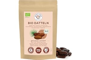 Munchilycious Datteri BIO Denocciolati Secchi Deglet Nour 1kg, Datteri Interi senza Zucchero, Snack di Frutta