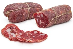 AMANTI TASTE AND PASSION Soppressata di Maiale | Macelleria Longo | 1kg Sottovuoto | Senza Glutine e Lattosio | Salume a Lavorazione Artigianale | Cilento Piana del Sele | Eccellenze Campania | Idea Regalo
