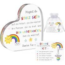 Set Regalo Per Insegnante E Educatrice - Biglietto Con Portachiavi 3D E