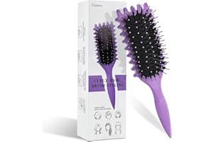 CNMTCCO Curl Hair Brush, Curl Brush, Curl Definire Styling Brush, Spazzola per capelli per combinare e modellare, Spazzola per cinghiale, Spazzola per capelli per districarsi per le donne (viola)