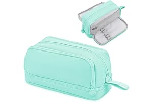 Tesmien Astuccio Scuola Portacolori Astuccio 4 Scomparti Grande Capacità Astuccio Bambina Ragazza Ragazzo Astucci Per La Scuola Astuccio,verde acqua