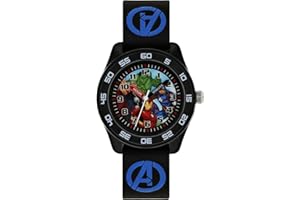 AVENGERS Marvel Garçons Analogique Quartz Montre avec Bracelet en Caoutchouc AVG9007