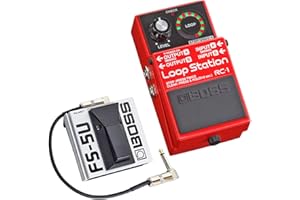 Boss RC-1 Looper Pedal Loop Station + FS-5U Foot Button + Keepdrum Patch Cable 30 cm