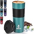 OKKLE Travel Mugs for Hot Drinks 600ml, Insulated Coffee Mug with Leakproof Lid BPA-Free Coffee Travel Mug, Vacuum Insulation Stainless Steel Cup for Hot and Cold Coffee and Tea