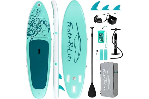 FEATH-R-LITE Stand Up Paddle Board Gonflable pour Adultes Sup avec Deux configurations différentes d'accessoires