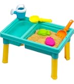Table Sable Et Eau 2 En 1 Pour Enfants – 37 Accessoires, Grande Table Extérieure 57x37 Cm, Plage Ou Jardin, Dès 3 Ans