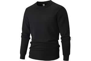 VEIISAR Herren Rundhalspullover 360g - Dicke Variante - Pullover Wärme für Herbst/Winter - Weicher Bequemer Strickpullover
