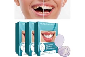 HOUXIANDOU Dentaduras Postizas Ajustables A Presión, Dientes Postizos, Dentaduras Postizas Con Carillas Ajustables Para Hombres Y Mujeres, Proteja Sus Dientes Y Recupere Una Sonrisa Segura (3 piezas)