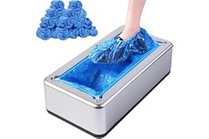 KENSBRO Máquina automática para cubrir zapatos con 200 piezas de cubrezapatos, desechables, portátiles, automáticas, para el hogar, oficina, fábrica, antideslizante y resistente al agua