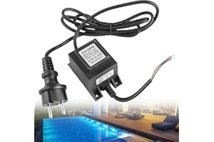 AICHARYNIC Transformateur LED 12V AC/AC Alimentation Externe 220V Pour Piscine - Prise Externe IP68 Adaptateur Secteur Universel Éclairage LED