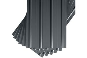 BRAVO THE SMART SOLUTION SMART Cover Set H12 Plus, 12 x Trapez-Abdeckblech 125 x 45 cm 6,75 m² Stärke 0,3 mm inkl. Schrauben (Grau)