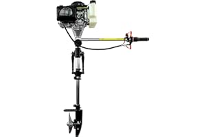 G GRÜNWELT Grünwelt GW-170FC Moteur hors-bord 2,5 CV 4 temps 53 cm³ Moteur de bateau à essence Moteur hors-bord pour bateau de pêche