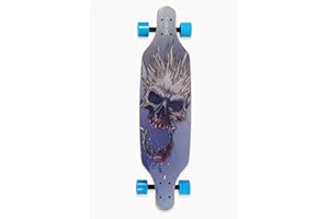 SCOPS Longboard Skateboard 37"x10" – 8-Layer Maple/Birch/Beech Deck, Full Deck Print, Non-Slip Grip, ABEC-9 Bearings, 78A Wheels, Urban Cruiser, Optional Patented Brake, For Teens & Adults