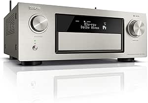 Denon AVRX4400H 9.2 Premium AV Receiver, HEOS Integration, Dolby Vision Compatibility, Dolby Atmos, dtsX, WLAN, Bluetooth, Amazon Music, Spotify Connect, HDMI Inputs, 9 x 200 W AV-Receiver