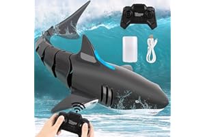 YIMORE Fernbedienung Hai Boot Spielzeug Ferngesteuertes Boot Hai für Kinder,Hai Spielzeug für Schwimmbad Seebad, Sommer Elektrische Hohe Imitation Jungen und Mädchen RC Boot Geschenk