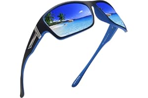 Jim Halo Polarized Sunglasses for Men Women Wrap Around Sprot Sun Glasses for Cycling Fishing Driving