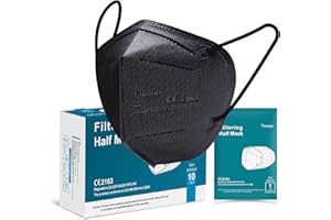 Tayogo FFP2 Face Masks,KN95 Mask Disposable Face Mask Protection for Men&Women, 5-Ply High Filtration with UK CE 0370 Certified,Individually Packed