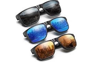 YOZISS Polarisiert Sonnenbrillen für Herren Damen,UV400 Schutz Sonnenbrillen Verspiegelt Ultraleicht Sportbrillen für Autofahren,Bootfahren,Angeln,Golf