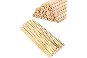 PABBYEEY 200 Pezzi Bastoncini Rotondi per Zucchero Filato 30 cm x 4 mm Bastoncini Naturali in Bambù Bacchette di Legno per Zucchero Filato per Lavori Manuali e Fai-da-te, Adatti al Contatto Alimentare