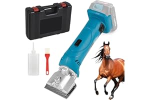 LIROPAU Cordless Horse Clippers Compatible with Makita 18V Battery, Quiet Horse Clippers Cordless Grooming Kit for Thick Hair, Heavy Duty Hor-se Grooming Clip-pers, Professional Hor-se Grooming Kit for Thick