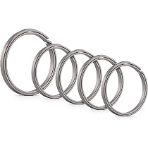 TIKIDESIGN Anelli portachiavi titanio 30mm,anello portachiavi piatti
