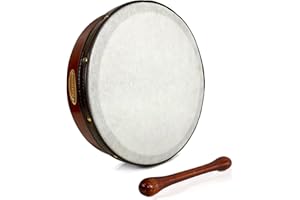 1TO1 MUSIC Handmade Dannan 10" Vegan Bodhran Hand Drum - Plain