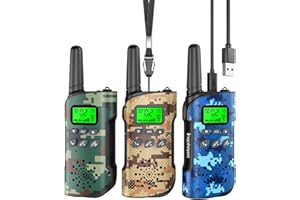 Inspireyes Walkie Talkie Kinder Aufladbar, 48 Stunden Arbeitszeit, 8 Kanäle 2-Wege-Radio, Geschenke für Jungen Mädchen, Outdoor Wandern Camping, 3-12 Jahre altes Spielzeug