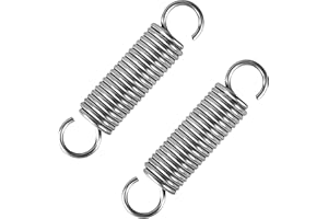 GUNGY Extension Spring 50mm Tension Spring With Dual Hook in 304 Stainless Steel OD 12mm Wire Diameter 1.5mm Max Load 6 KG 1.5 x 12 x 50 mm 2 Pieces