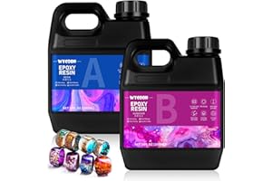 WYCOON Epoxidharz Set 2L Harz Gießen Set Epoxidharz mit Härter,Kristallklares Gießharz für DIY-Basteln, Schmuckherstellung, Gießen von Formen