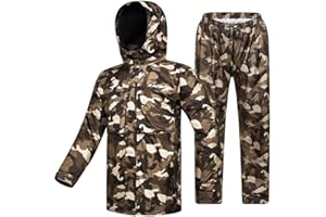 ILM Motorrad Regenkombi Herren Wasserdicht-Regenjacke Verschleißfest, 6 Taschen, 2-teiliges Set mit Jacke und Hose