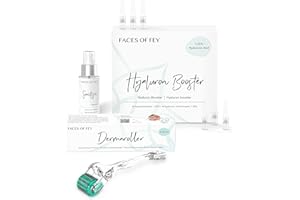 ‎FACES OF FEY FACES OF FEY Derma Roller - 192 Real Needles - Professional Microneedling for Home - Needle Roller, Firming & Modelling (Scars & Wrinkle Set)