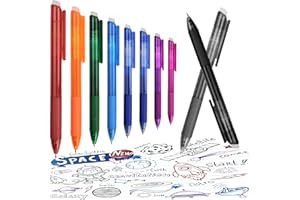 Wisebom 8 kolorów zmazywalne długopisy 10 szt., wymazywalne pióro kulkowe z gumą 0,5 mm, gumka, dla dzieci, dorosłych, szkolnych, biurowych, artykułów piśmienniczych