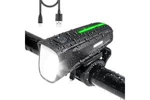 ‎VENTVINAL Ventvinal LED Fahrradlicht Vorne 100 LUX, Fahrradbeleuchtung stvzo zugelassen, Fahrradlampe USB Aufladbar mit Batterie Aufforderung schwach und 3 Leuchtmodi, IPX5 Blendfreies Design, Schwarz