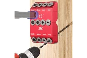 SLIIMU 30 45 90 Degree Angle Drilling Aid with 4 Sizes Drill Bushings, Cordless Screwdriver Drill Stand, Angle Drill Guide, Vertical Dowel Aid, Drill Guide, Mobile Drill Stand Holder Holder