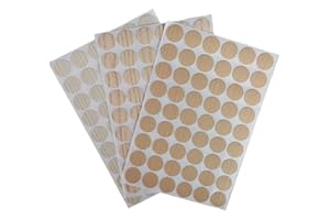 ODOOKON 3 PCS Cache Vis Auto Adhésifs Vis Trou Autocollants pour Meubles, Placard, Armoire, 21mm, 54 Pièces Chaque Feuille, Le Trou de vis imperméable Couvre décoratifs de Glissement (A)