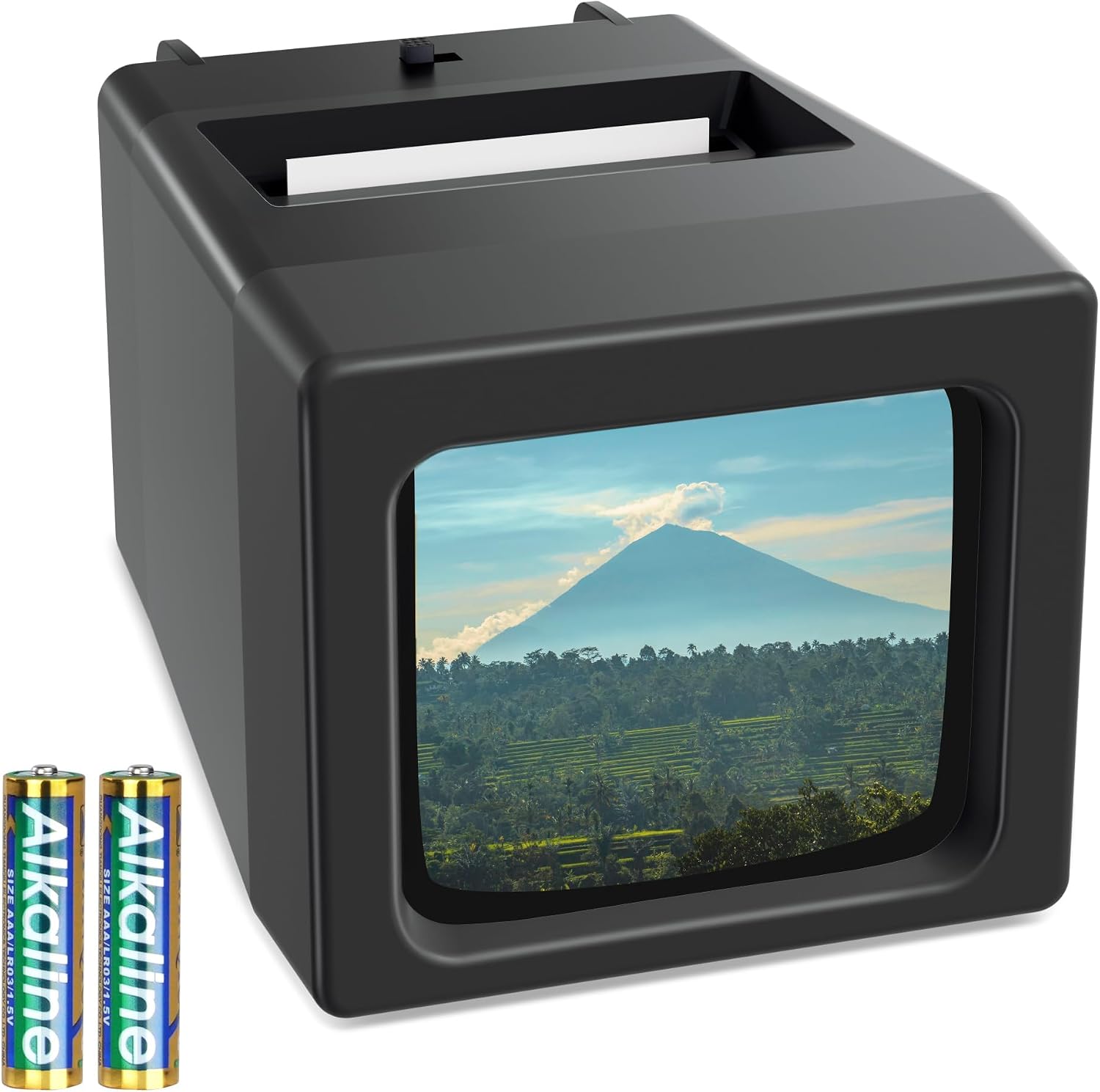DigitPro 35mm Slide Viewer for Old Slides, 2X Magnification Slide Projector for 35mm Slide, Battery Powered(2 AAA Batteries included)