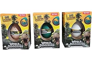 FERRO STARS Lot de 3 œufs dinosaures pour faire éclore de l'eau, différentes couleurs