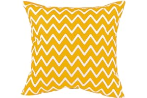 Gardenista Outdoor Decorative Scatter Cushion | Water Resistant Indoor Garden Printed Cushions 60x60 cm | Soft & Comfy Hollowfibre Filled Patio Furniture Pillow | Durable and Easy to Clean (Mustard)